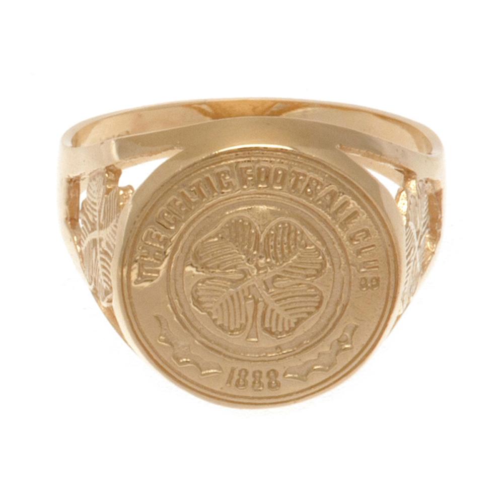 Celtic FC 9ct Gold Crest Ring Medium