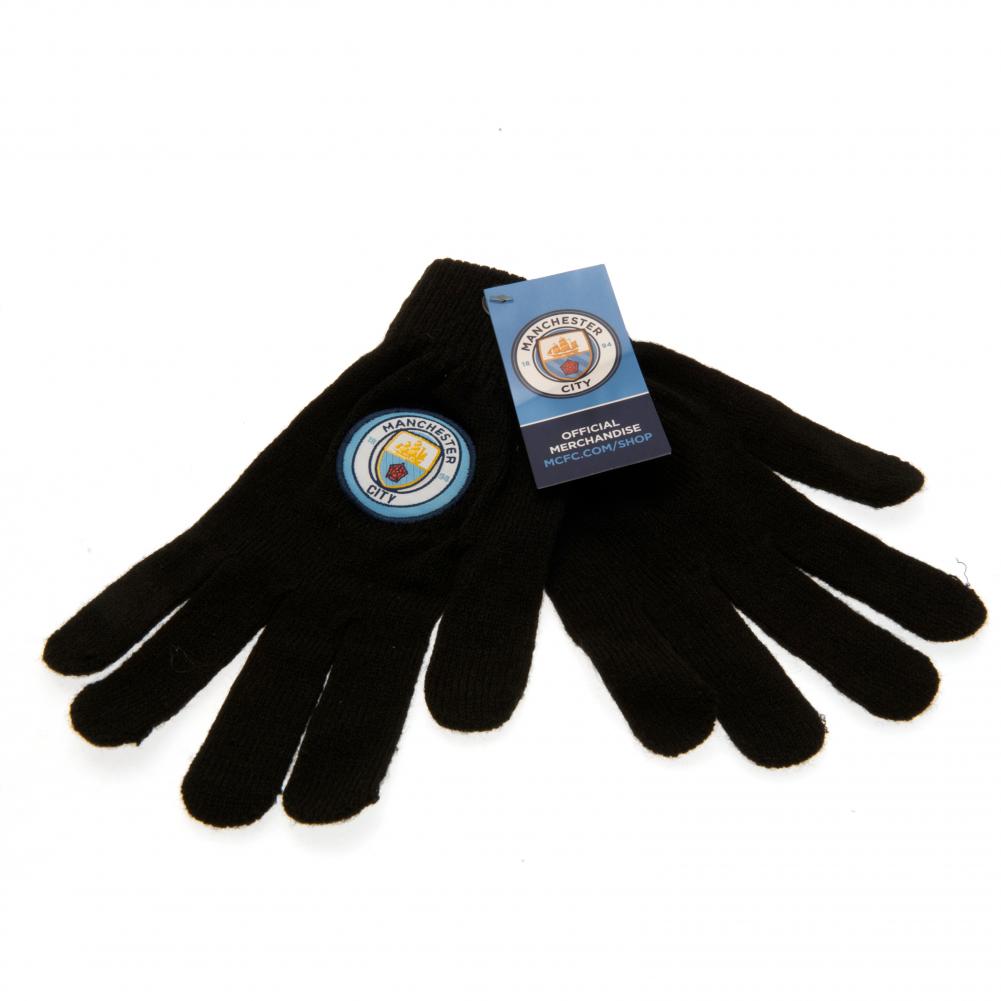 Manchester City FC Knitted Gloves Junior