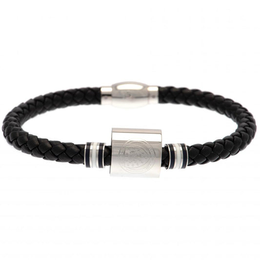 Scottish FA Colour Ring Leather Bracelet