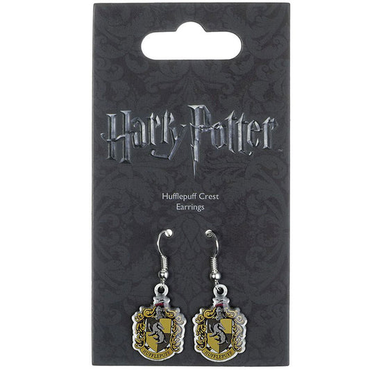 Harry Potter Silver Plated Hufflepuff Hook Earrings