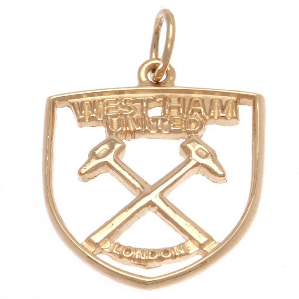West Ham United FC 9ct Gold Pendant Crest