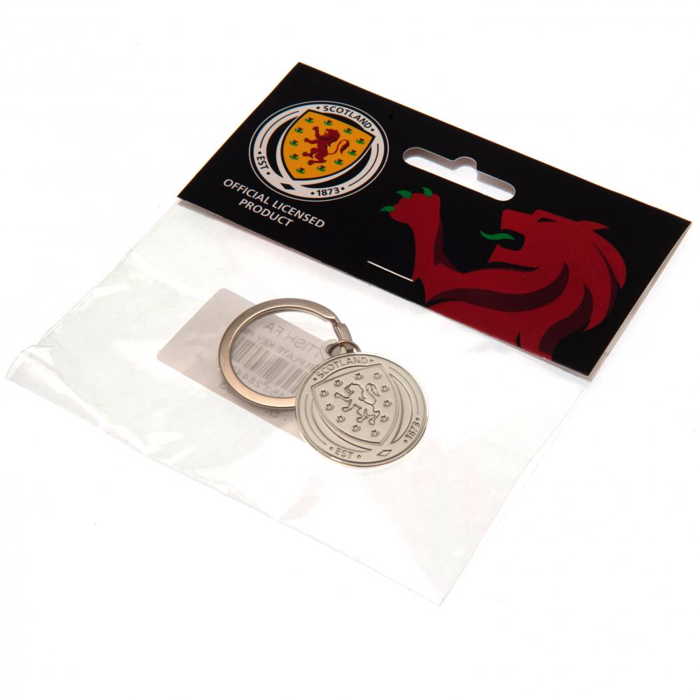 Scottish FA Silver Plated Crest Keyring