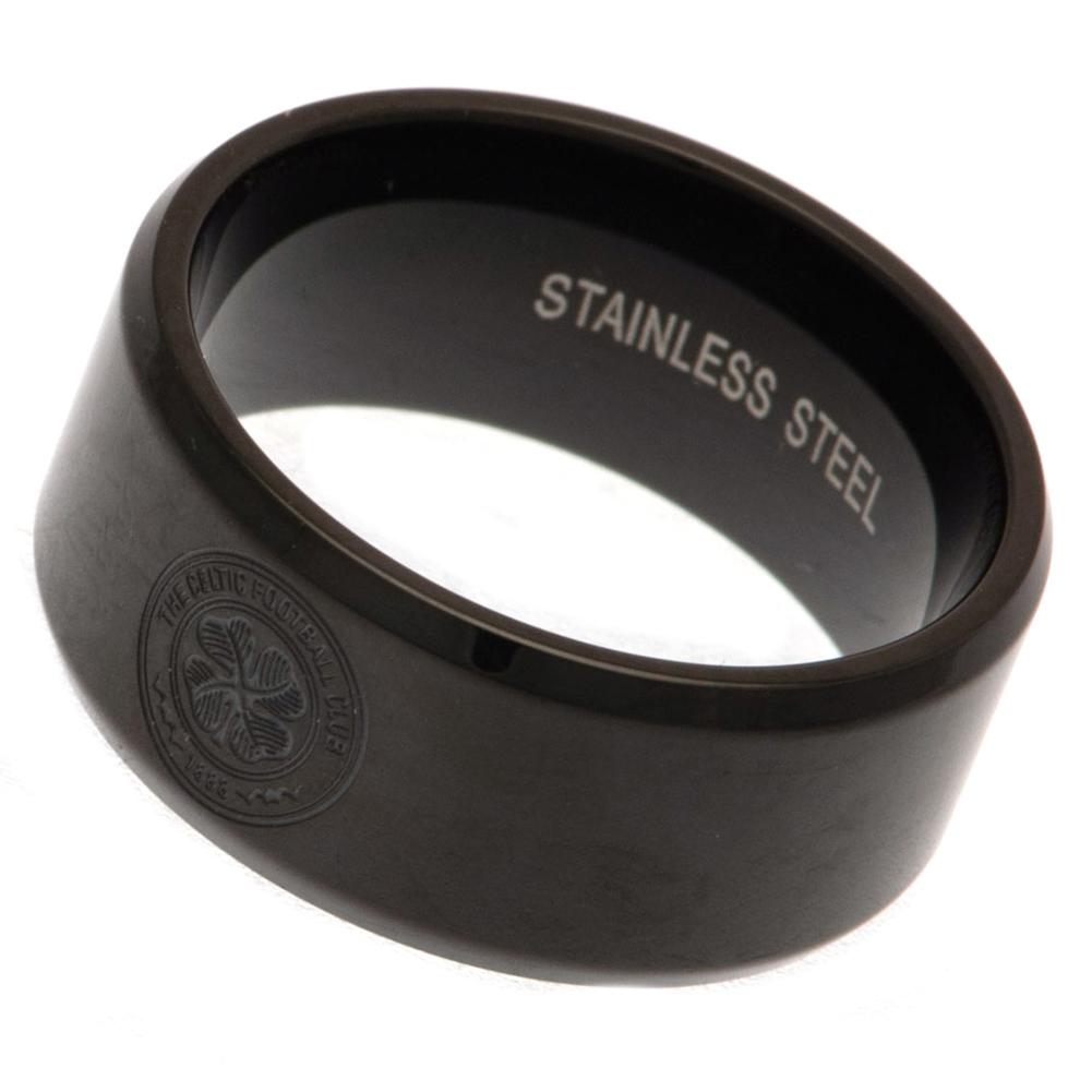 Celtic FC Black IP Ring Medium