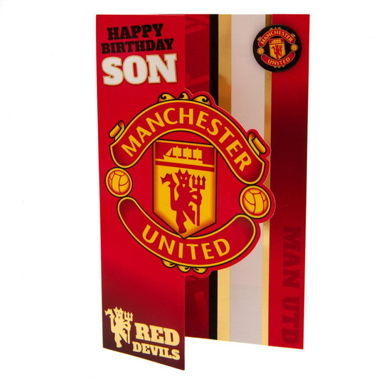 Manchester United FC Son Birthday Card