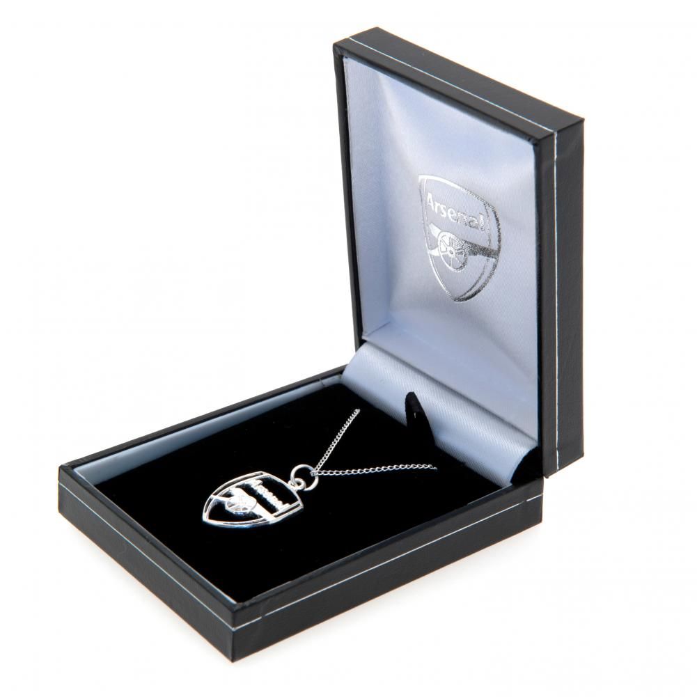 Arsenal FC Sterling Silver Pendant & Chain CR