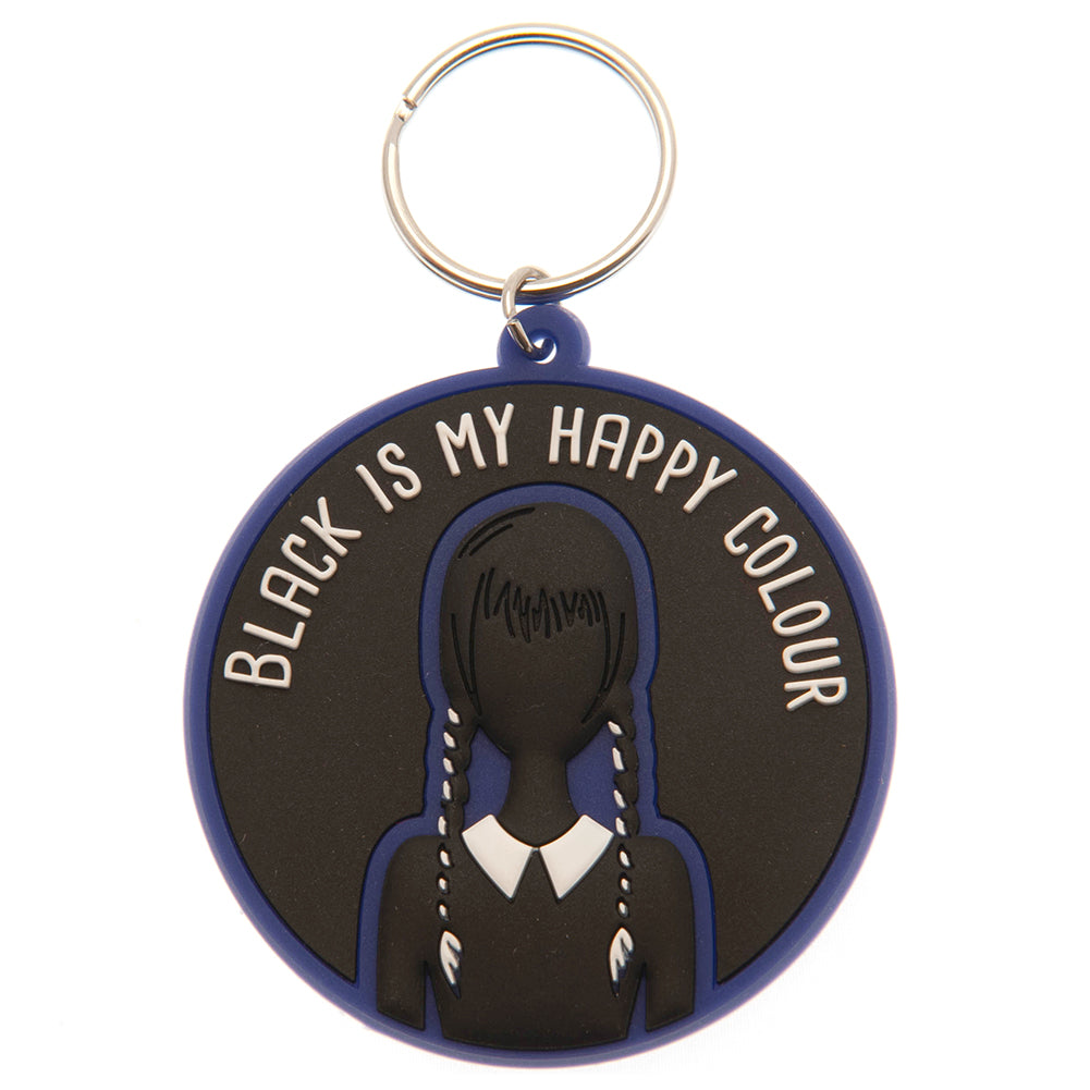 Wednesday Happy Colour PVC Keyring