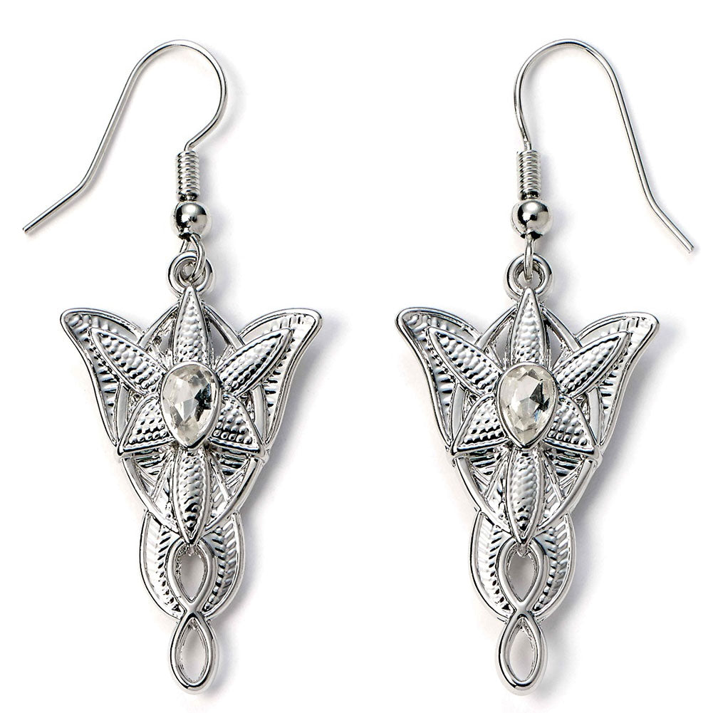 The Lord Of The Rings Silver Plated Evenstar Hook Earrings