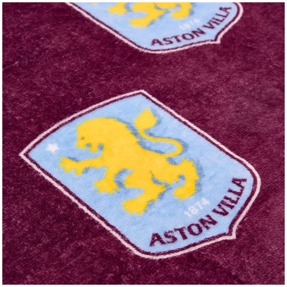 Aston Villa FC Multi Crest Fleece Blanket