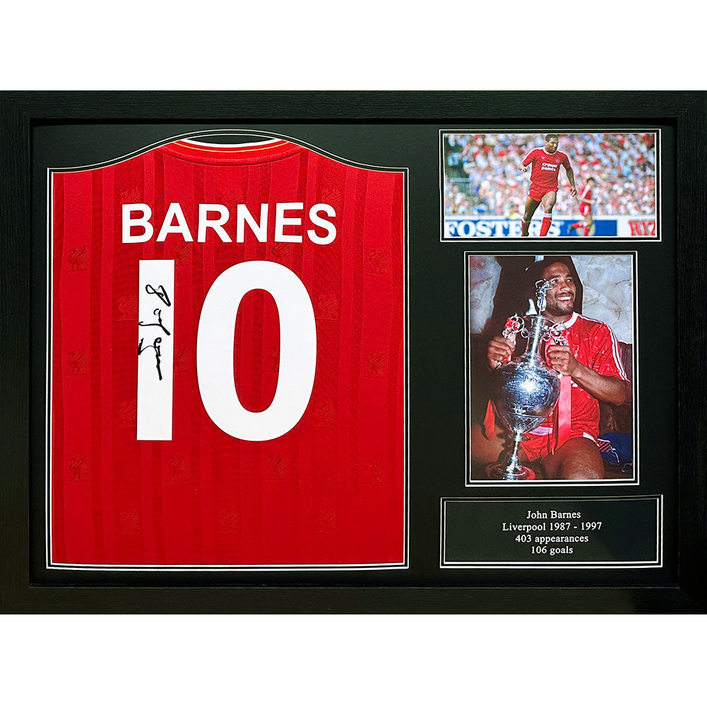 Liverpool FC Barnes Signed Shirt (Framed)
