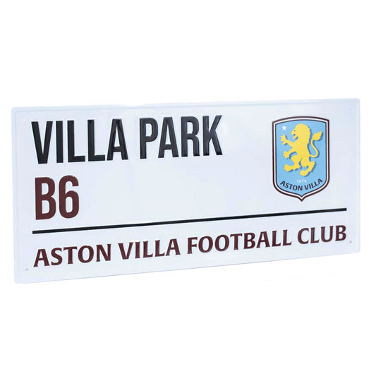 Aston Villa FC White Street Sign