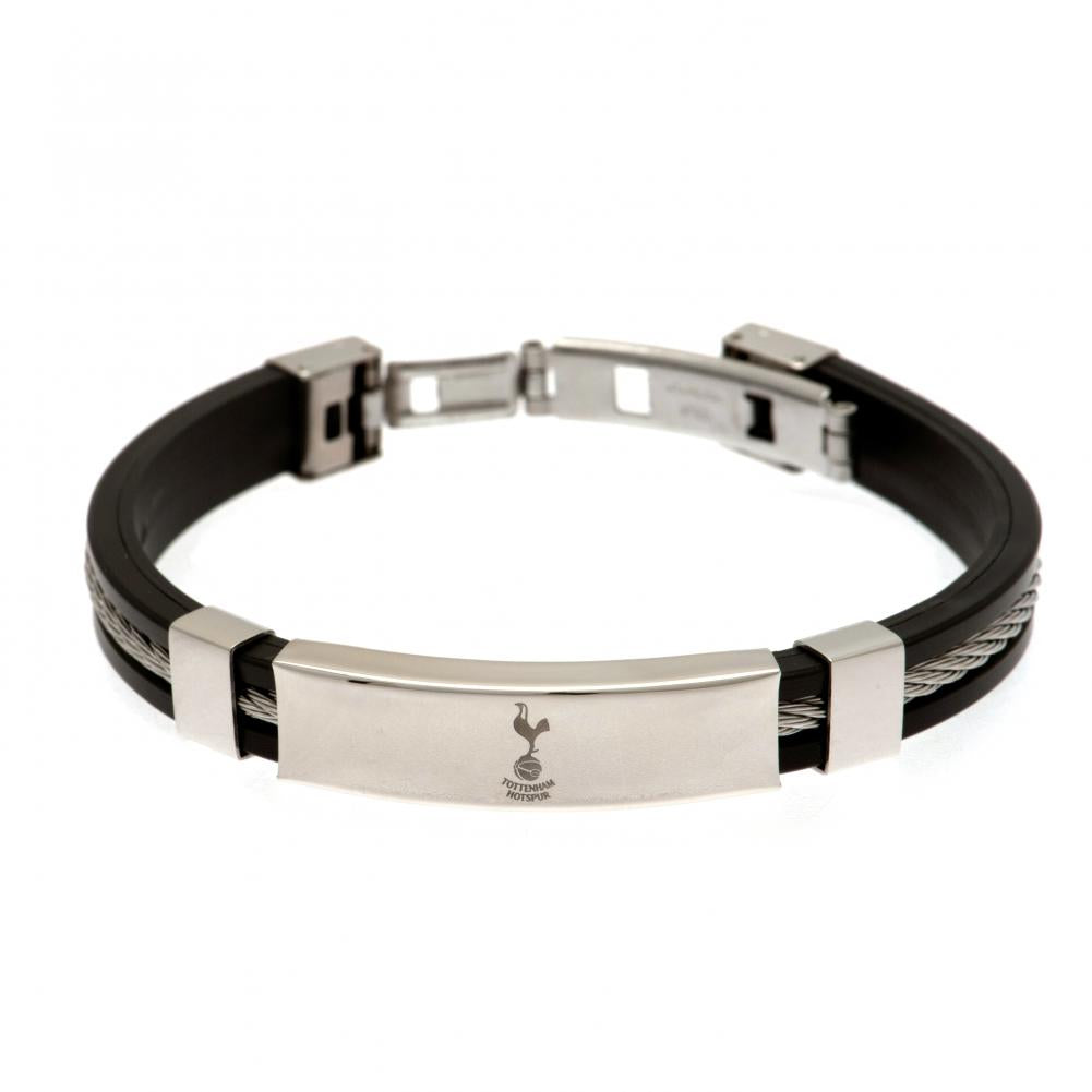 Tottenham Hotspur FC Silver Inlay Silicone Bracelet
