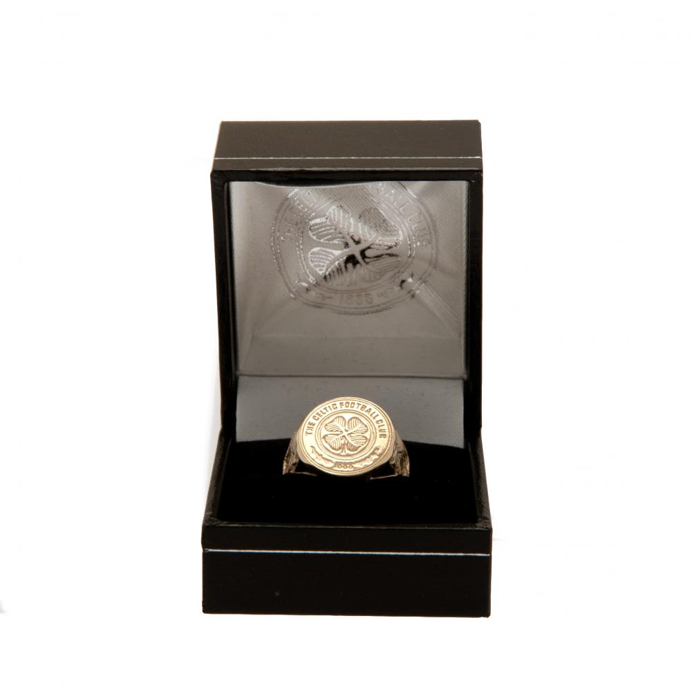 Celtic FC 9ct Gold Crest Ring Medium