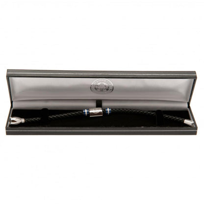 Leicester City FC Colour Ring Leather Bracelet