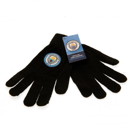Manchester City FC Knitted Gloves Junior
