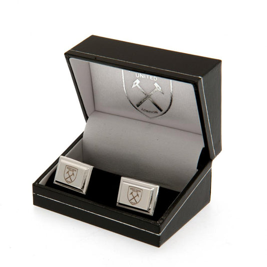 West Ham United FC Silver Plated Cufflinks