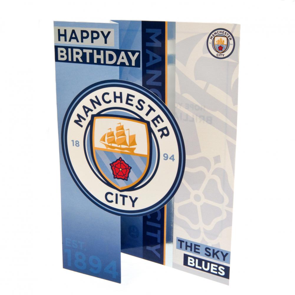Manchester City FC Sky Blues Birthday Card