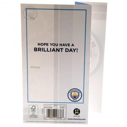 Manchester City FC Sky Blues Birthday Card