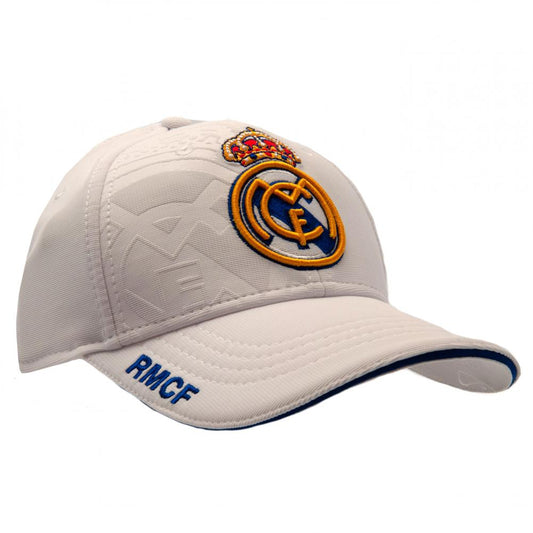 Real Madrid CF White Debossed Cap
