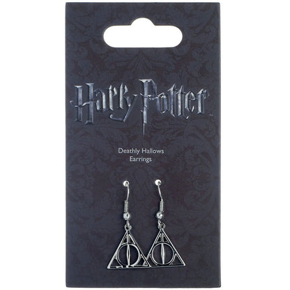 Harry Potter Silver Plated Deathly Hallows Hook Earrings
