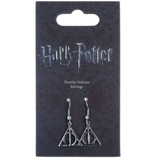 Harry Potter Silver Plated Deathly Hallows Hook Earrings