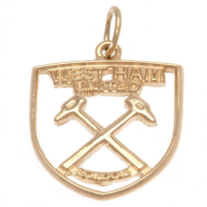 West Ham United FC 9ct Gold Pendant Crest
