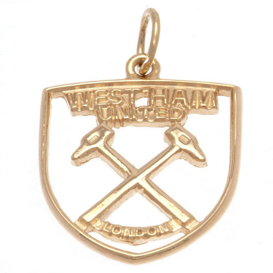 West Ham United FC 9ct Gold Pendant Crest