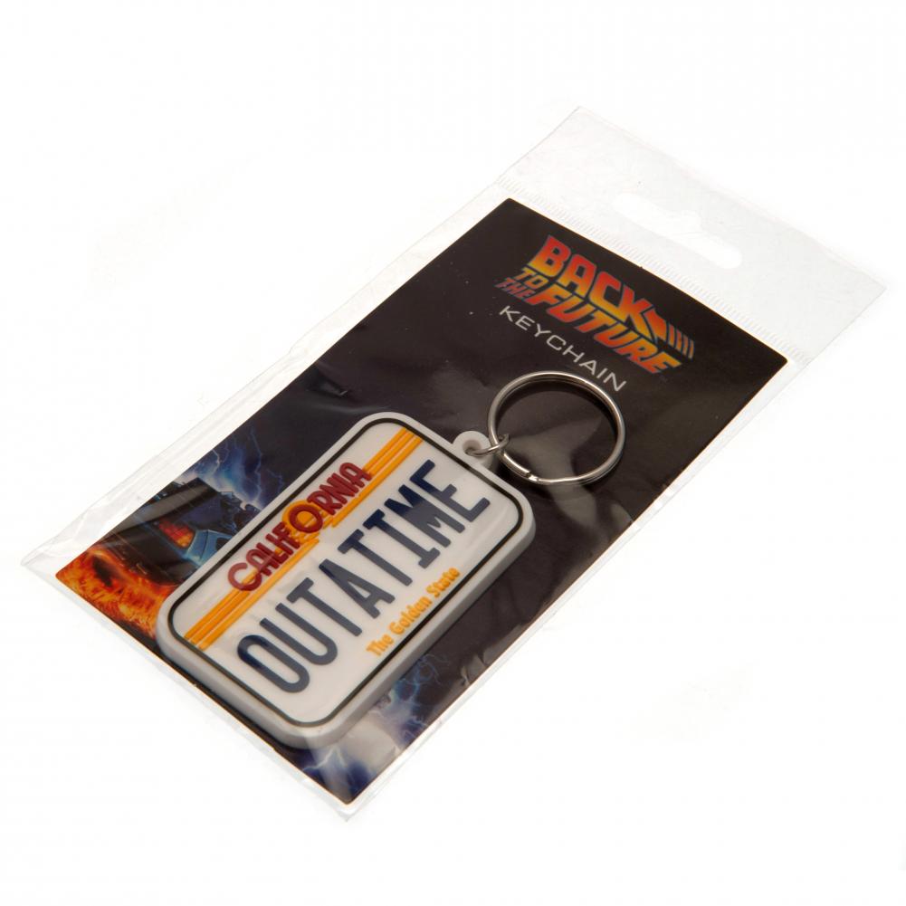 Back To The Future License Plate PVC Keyring