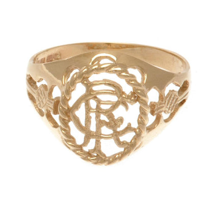 Rangers FC 9ct Gold Crest Ring Medium