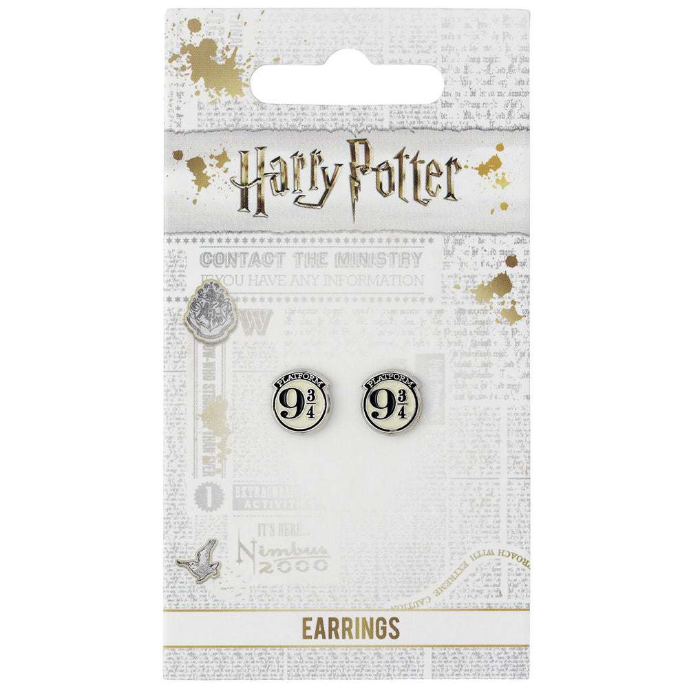 Harry Potter Silver Plated 9 & 3 Quarters Stud Earrings