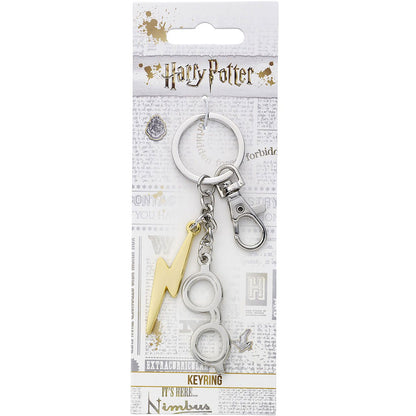 Harry Potter Charm Keyring Lightning Bolt & Glasses