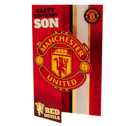 Manchester United FC Son Birthday Card