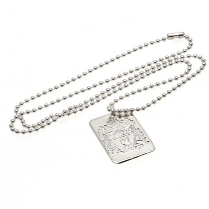 Liverpool FC Silver Plated Dog Tag & Chain