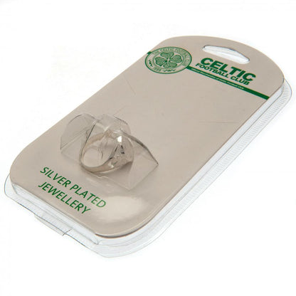 Celtic FC Silver Plated Crest Ring Medium