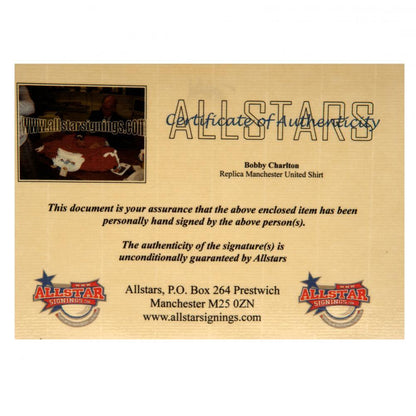 Manchester United FC Sir Bobby Charlton Signed Shirt