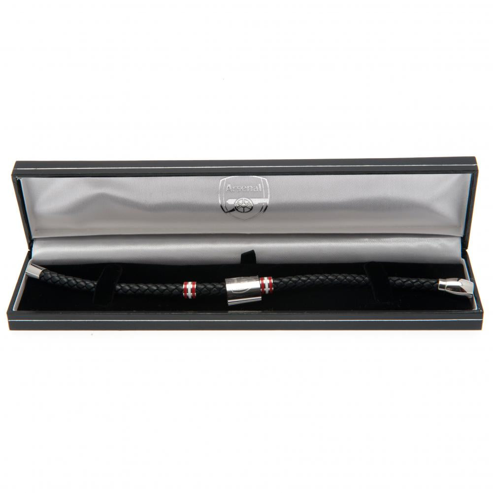 Arsenal FC Colour Ring Leather Bracelet