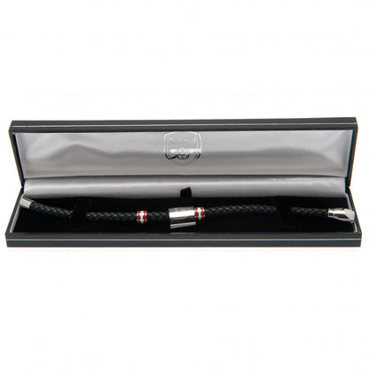 Arsenal FC Colour Ring Leather Bracelet