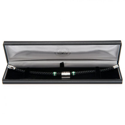 Celtic FC Colour Ring Leather Bracelet