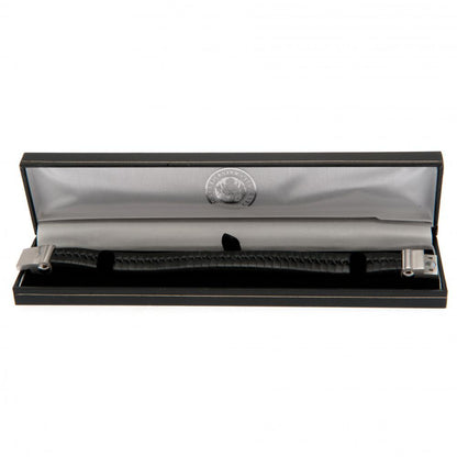 Leicester City FC Single Plait Leather Bracelet