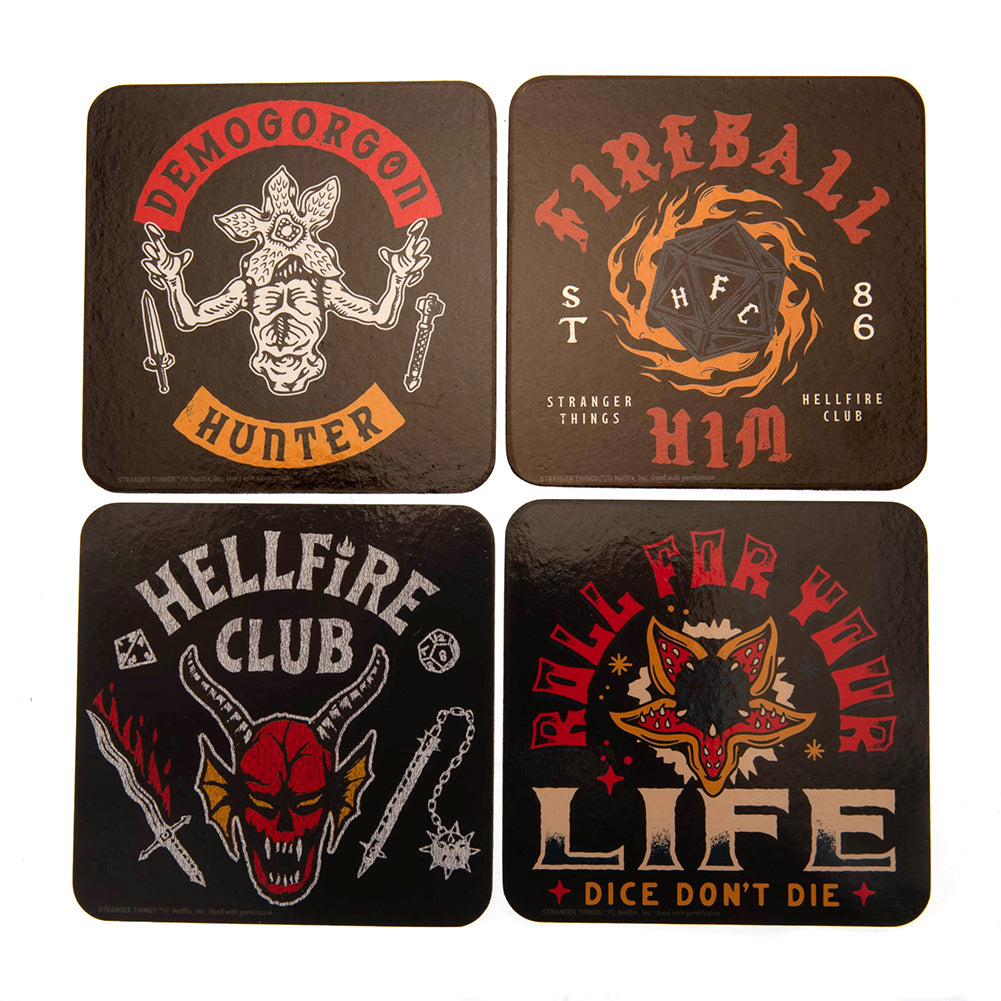 Stranger Things Coaster Set Hellfire Club