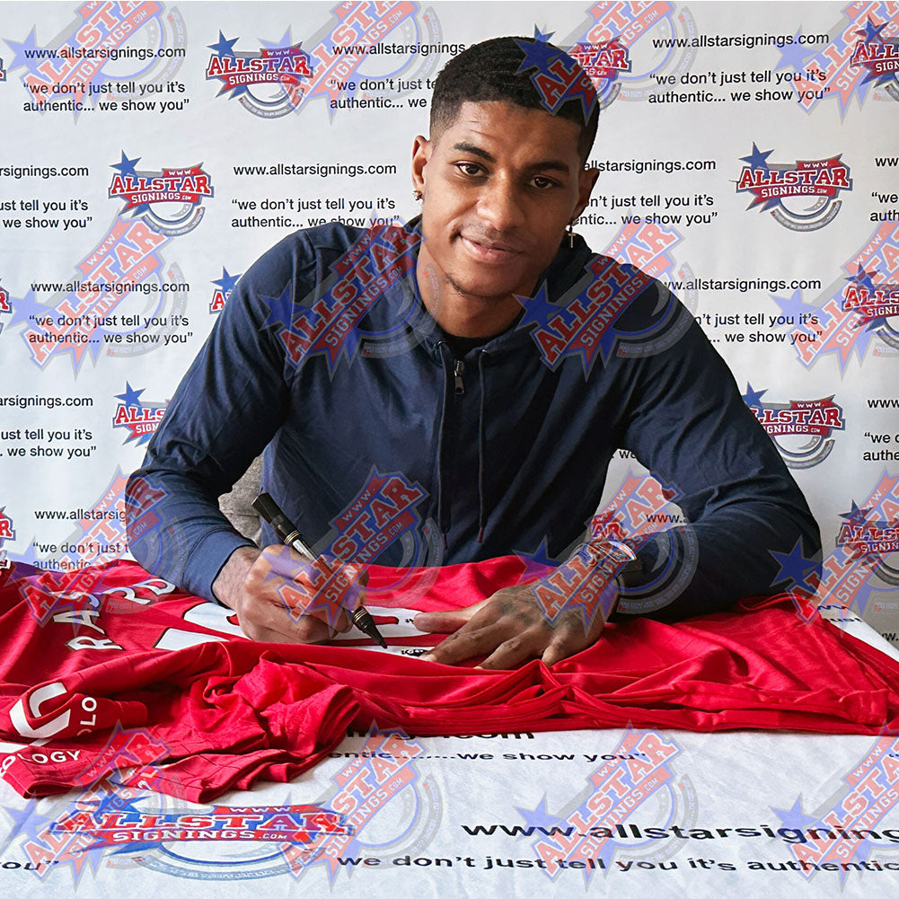 Manchester United FC Bruno Fernandes & Rashford Signed Shirts (Dual Framed)