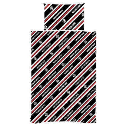 Manchester United FC Core Stripe Single Duvet Set