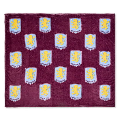Aston Villa FC Multi Crest Fleece Blanket