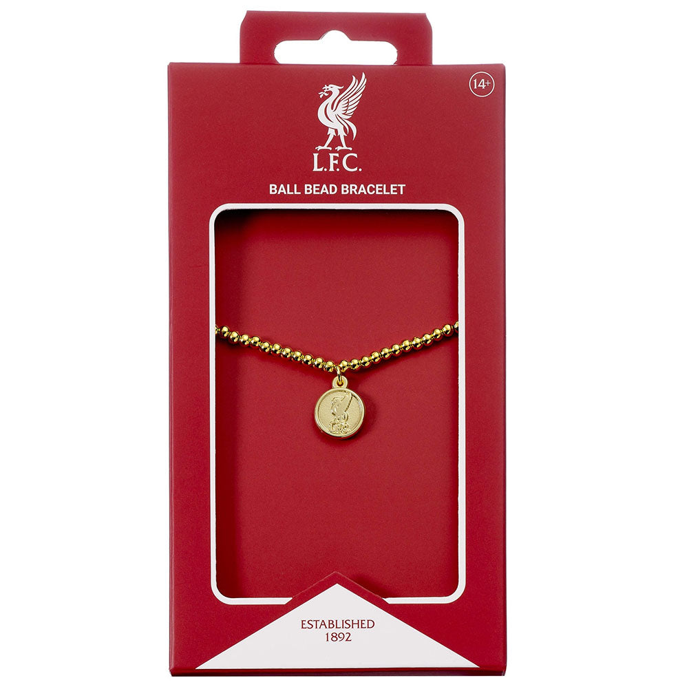 Liverpool FC Gold Finish Bead Bracelet