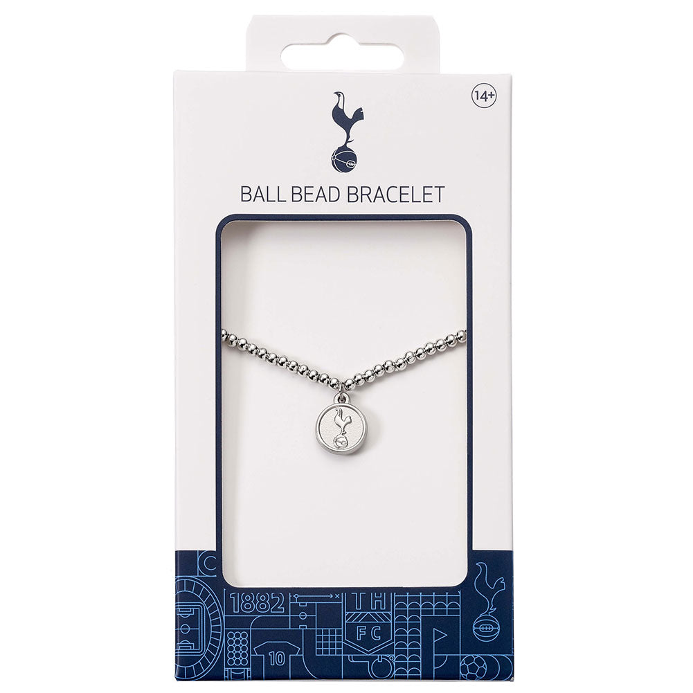 Tottenham Hotspur FC Silver Finish Bead Bracelet