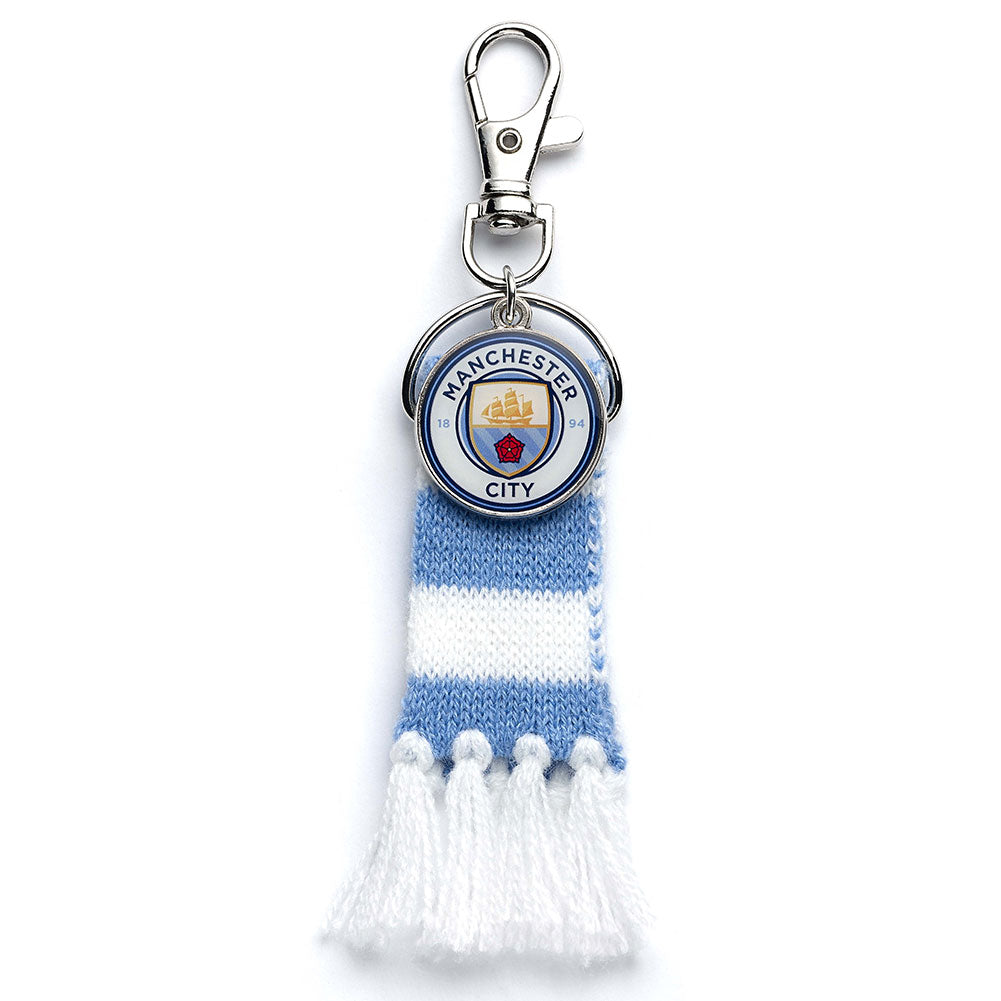 Manchester City FC Blue Bar Scarf Bag Charm