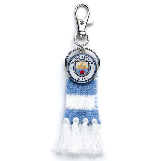 Manchester City FC Blue Bar Scarf Bag Charm