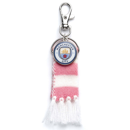 Manchester City FC Pink Bar Scarf Bag Charm