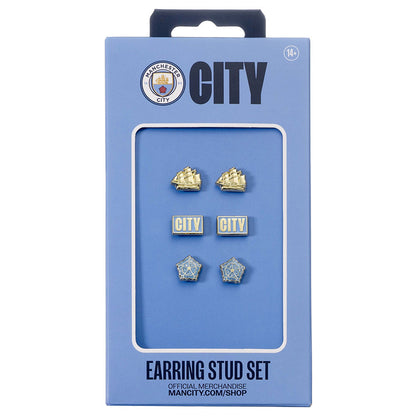 Manchester City FC Stud Earring Set