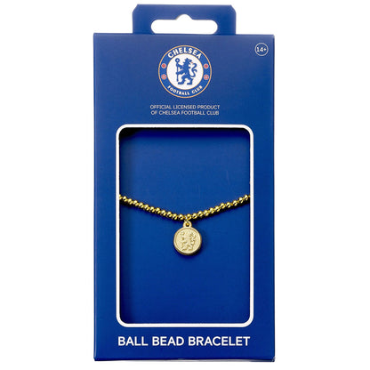 Chelsea FC Gold Finish Bead Bracelet