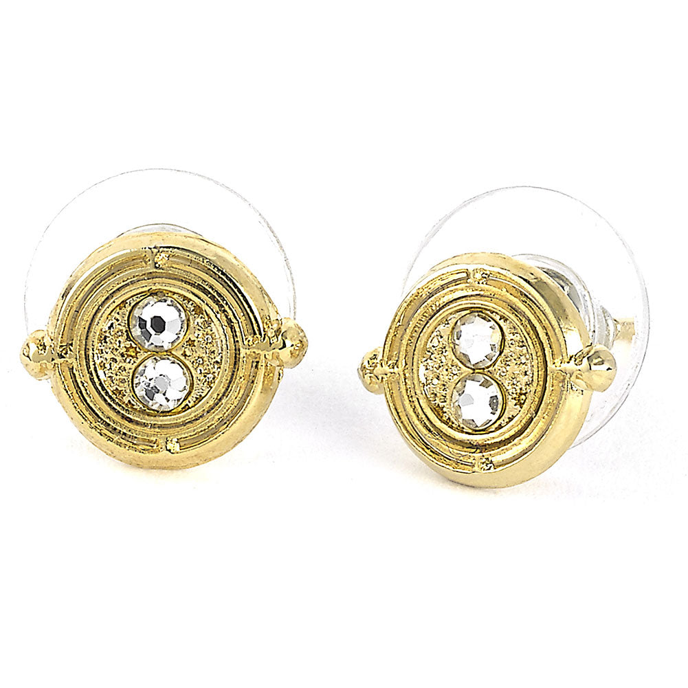 Harry Potter Gold Plated Time Turner Stud Earrings